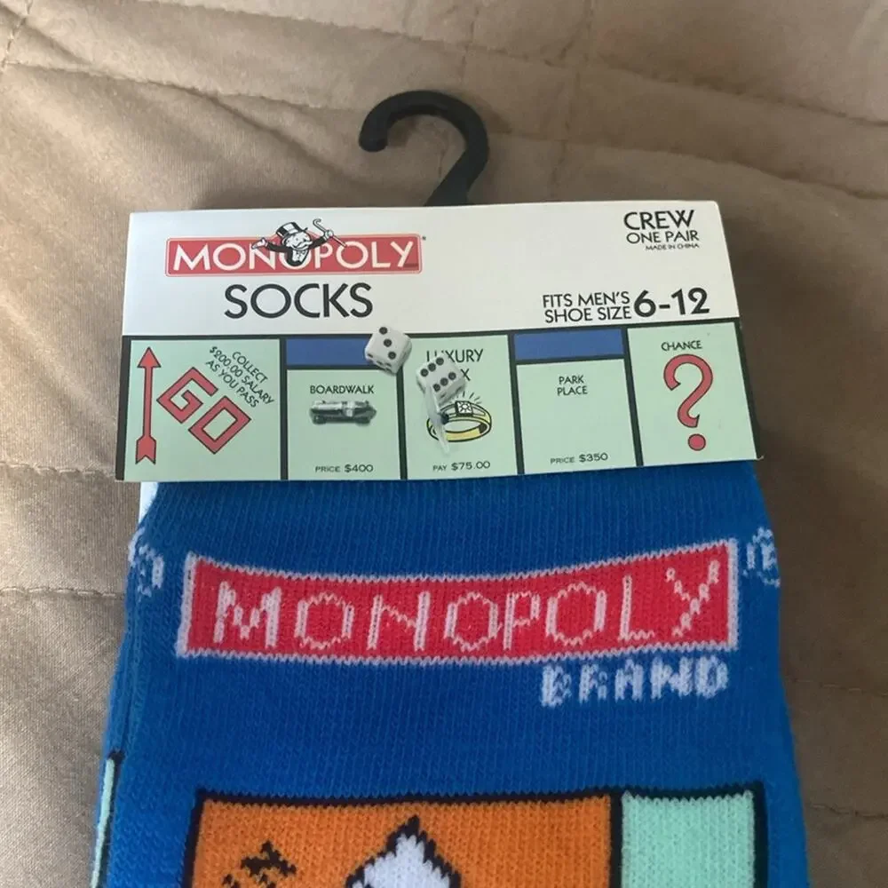 Hasbro Monopoly Novelty Crew Socks